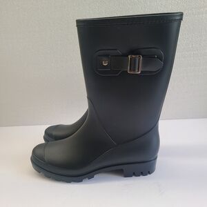 Evshine Women's Mid Calf Rain Boots Waterproof Garden Shoes 9